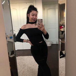 The Sadie Long Sleeve Choker Top